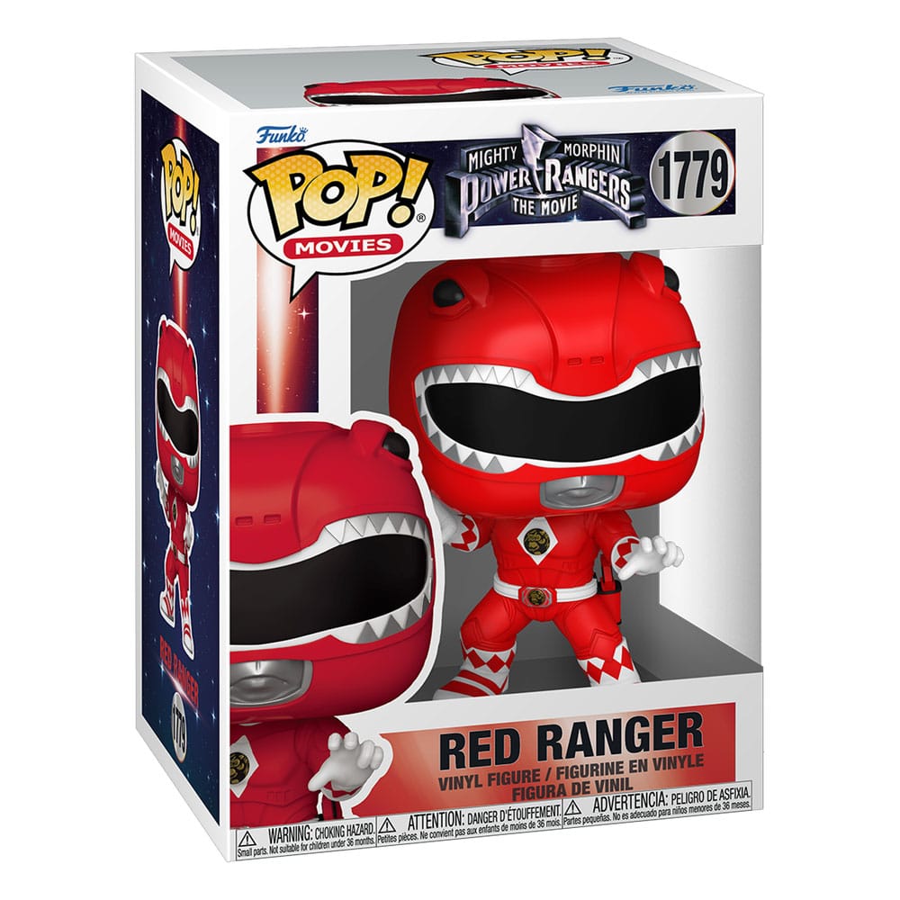 Mighty Morphin Power Rangers: The Movie POP! Movies Red Ranger Vinyl Figures 9cm