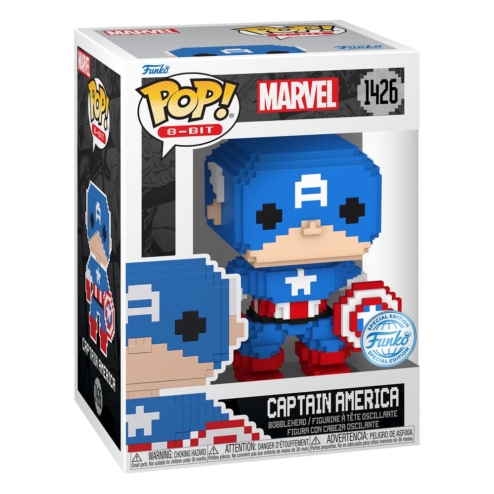 Marvel POP! Figura in vinile 8-bit Capitan America 9 cm