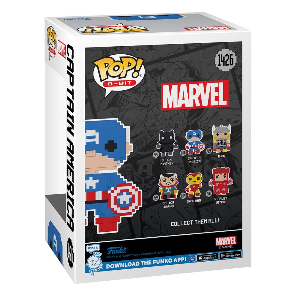 Marvel POP! Figura in vinile 8-bit Capitan America 9 cm