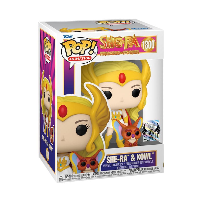 Masters of The Universe POP! &amp; Buddy Figura in vinile She-Ra con Kowl 9 cm