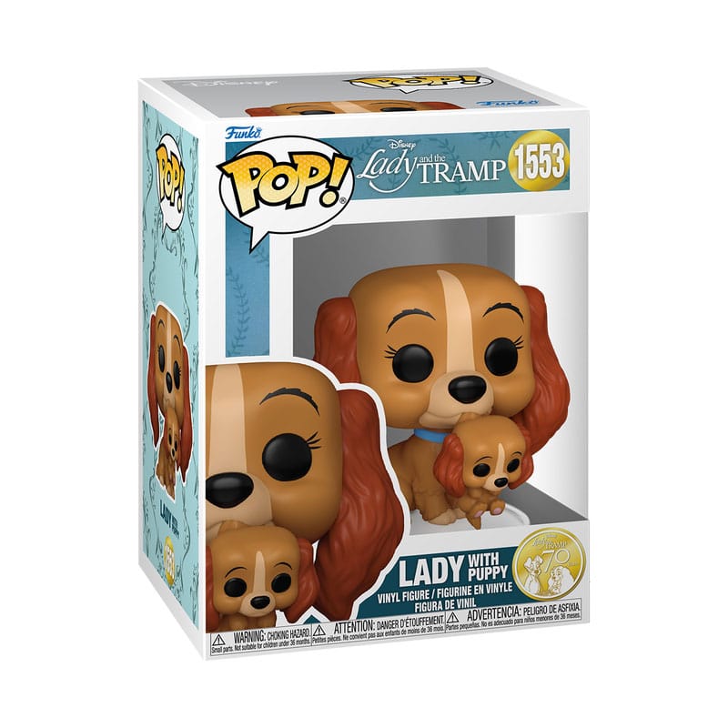 Lady and the Tramp POP! Disney Lady w/puppy vinyl figure 9 cm