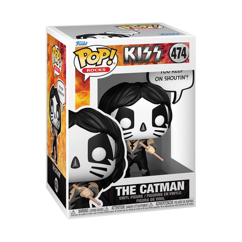 KISS POP! Sayings Vinyl Figure The Catman(R&amp;R All Night) 9 cm