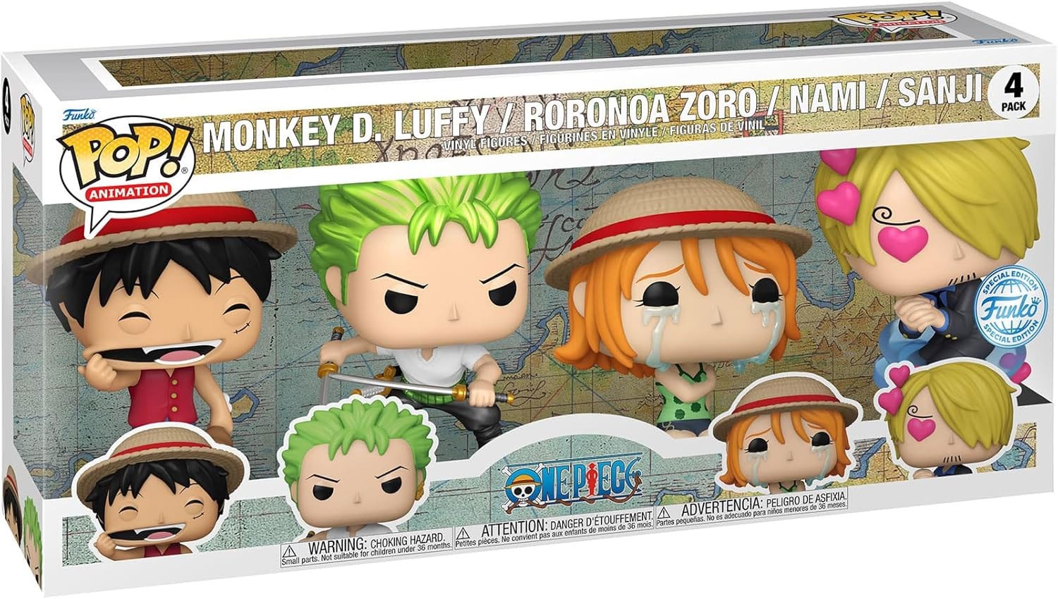 One Piece POP! Animation Vinyl Figure 4-Pack Refresh 4PK(EMEA) 9cm