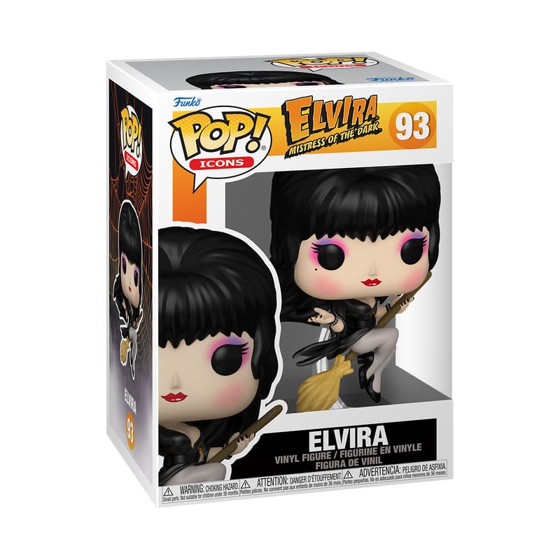 Elvira POP! Icons Vinyl Figure Elvira Broom 9 cm