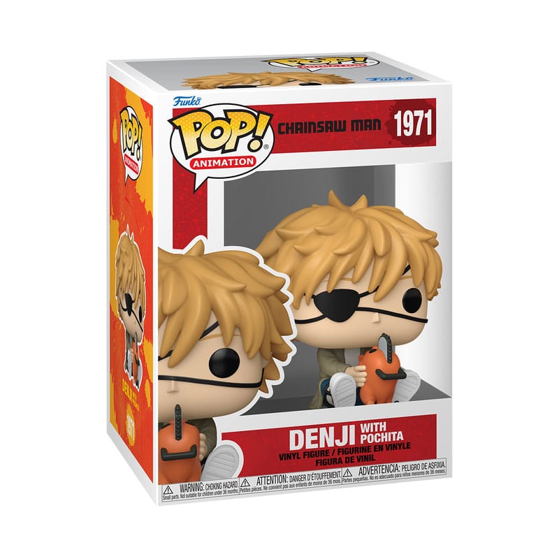 Chainsaw Man POP! Denji &amp; Pochita game vinyl figure 9 cm