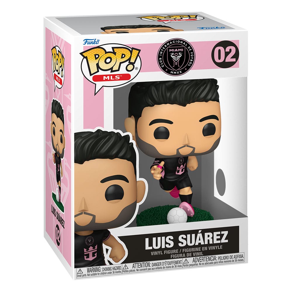 MLS POP! Figura sportiva in vinile Inter Miami - Luis Suarez (trasferta) 9 cm