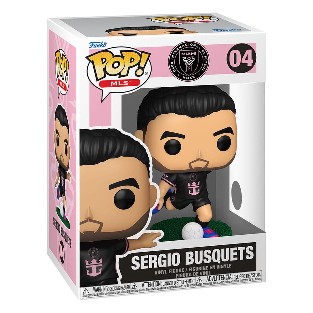 MLS POP! Figura sportiva in vinile Inter Miami - Sergio Busquets (trasferta) 9 cm