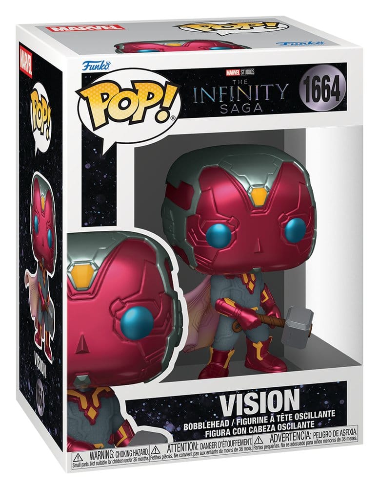 Marvel POP! Comics Vinyl Figure Vision with Mjolnir 9 cm