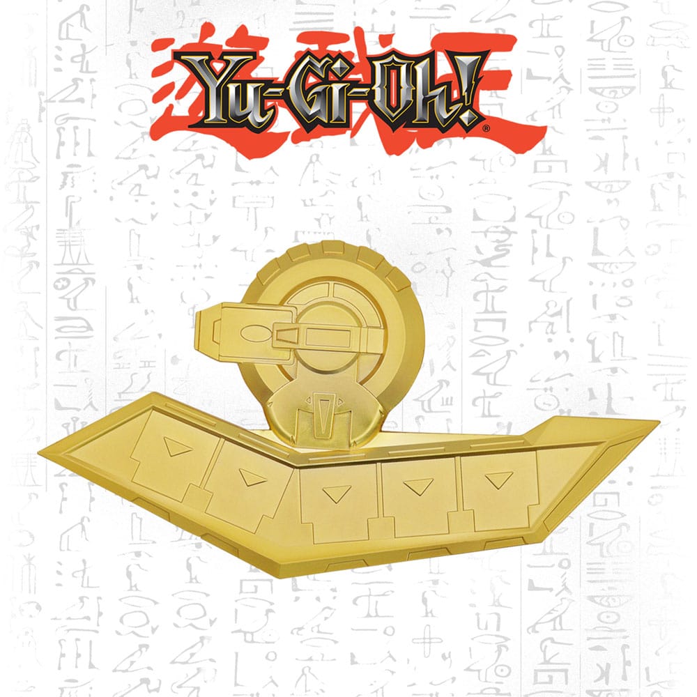 Yu-Gi-Oh! Mini replica del Duel Disk placcato oro 24K da 18 cm