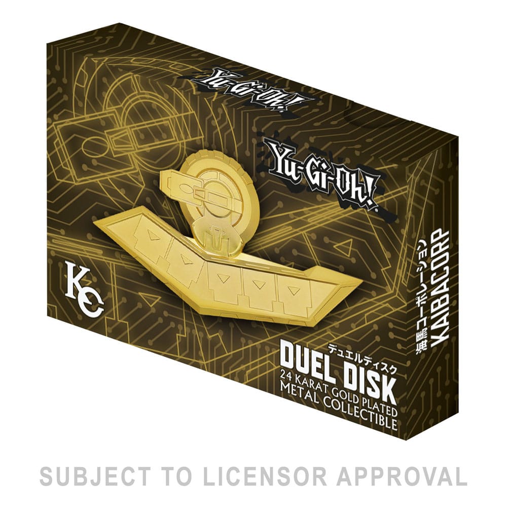 Yu-Gi-Oh! Mini replica del Duel Disk placcato oro 24K da 18 cm