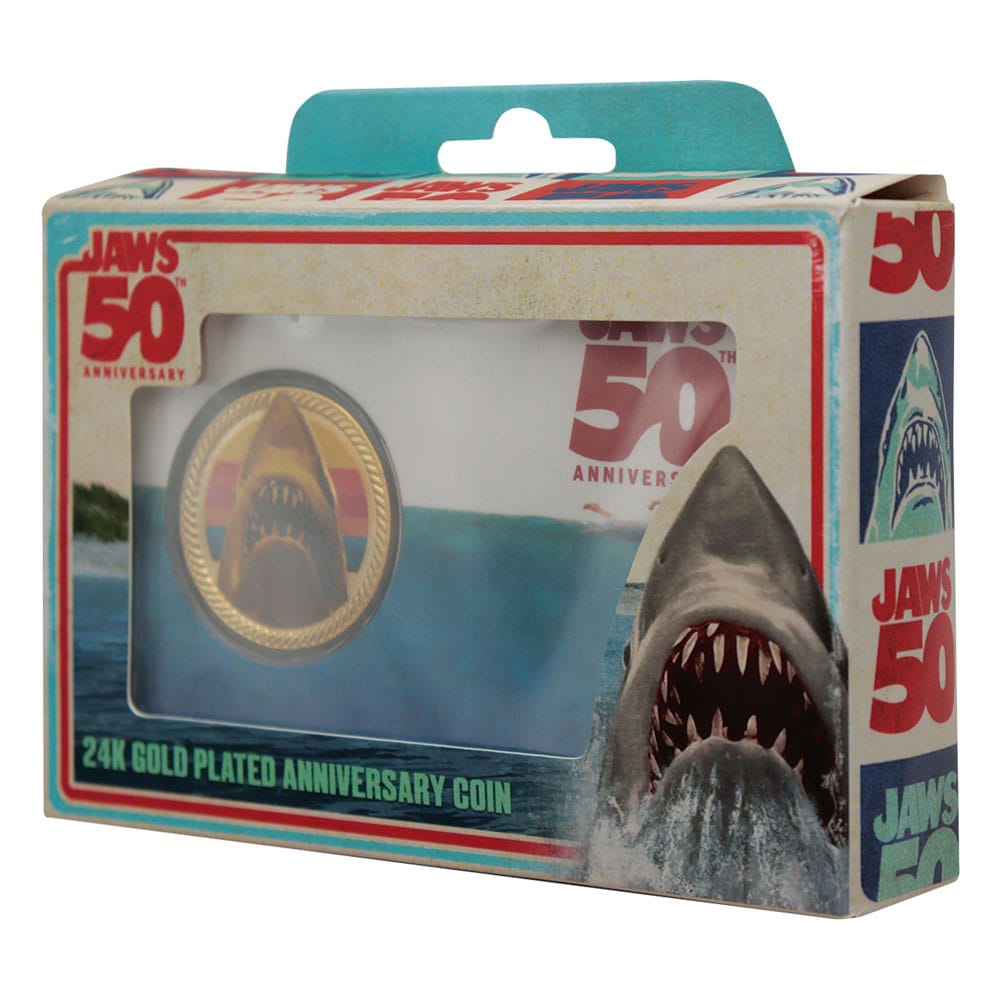 Jaws Collectable Coin 50th Anniversary 24k Gold Plated Limited Edition