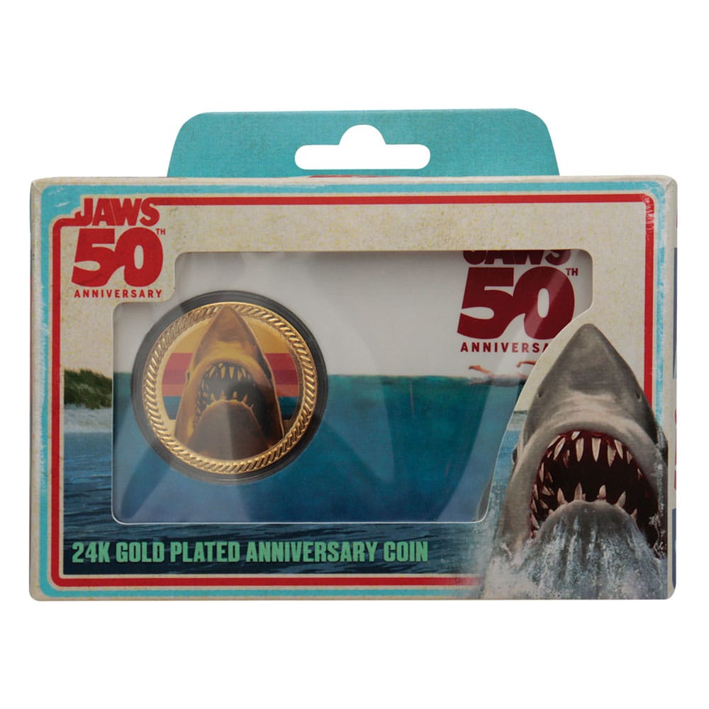 Jaws Collectable Coin 50th Anniversary 24k Gold Plated Limited Edition