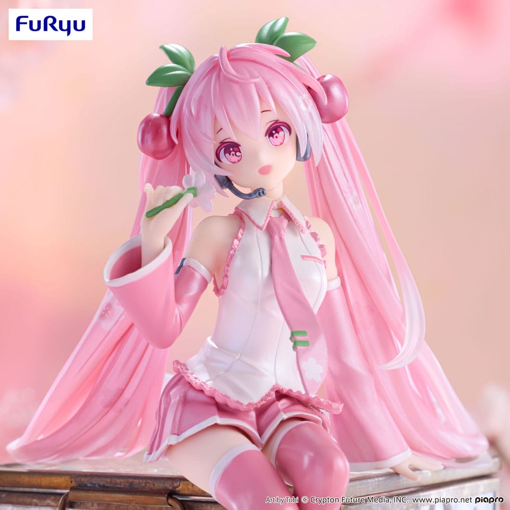 Statua in PVC di Hatsune Miku Noodle Stopper Sakura Miku 2024 Pearl Color Ver. 15 centimetri