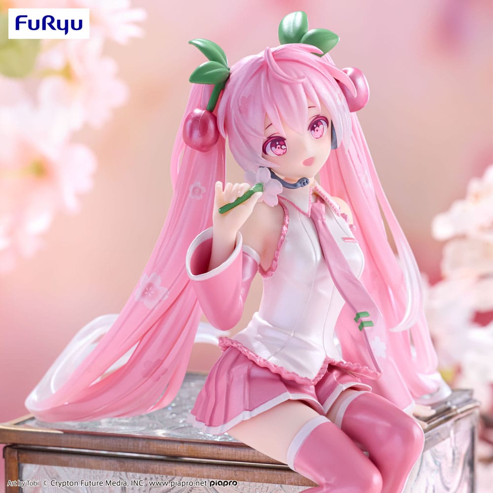 Statua in PVC di Hatsune Miku Noodle Stopper Sakura Miku 2024 Pearl Color Ver. 15 centimetri