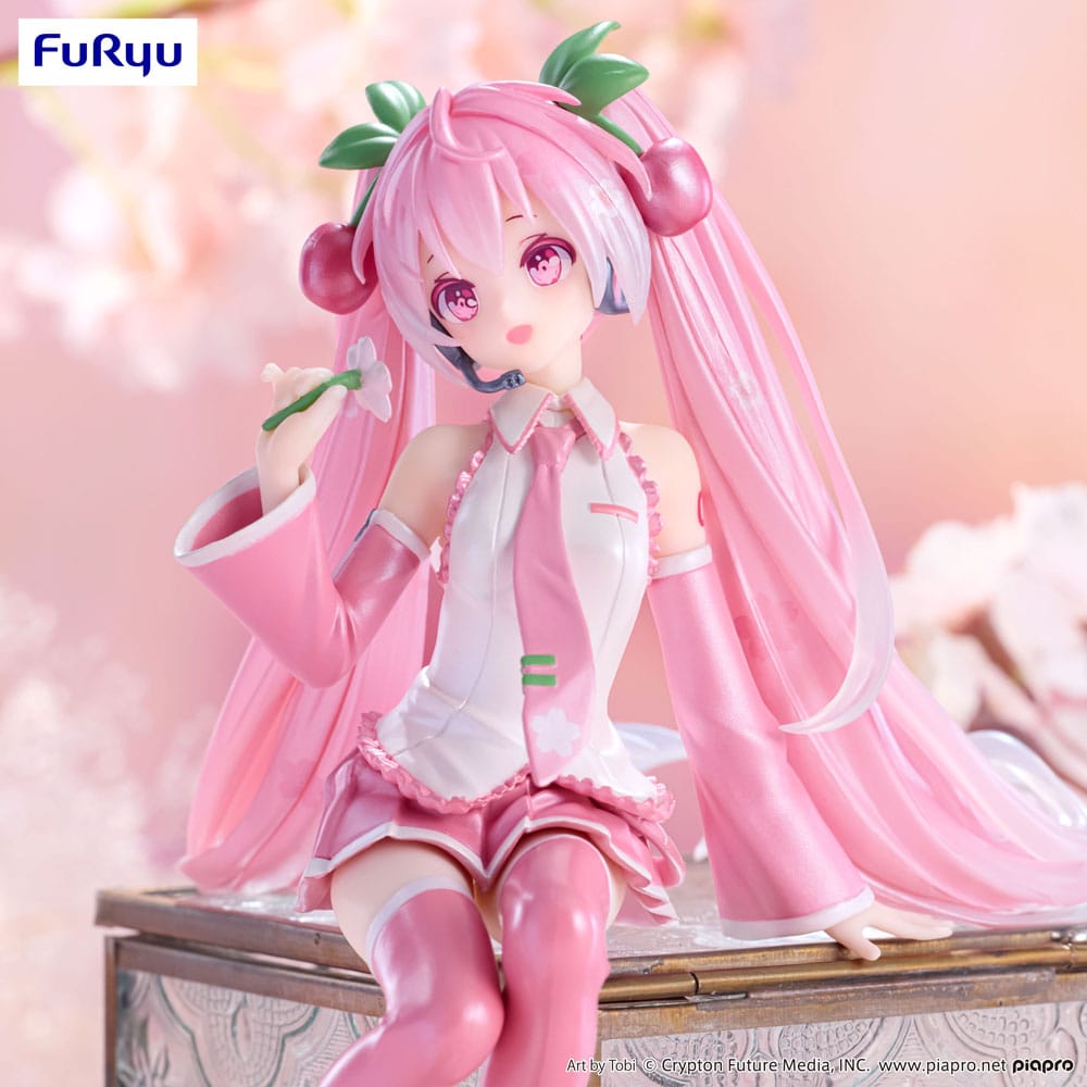 Statua in PVC di Hatsune Miku Noodle Stopper Sakura Miku 2024 Pearl Color Ver. 15 centimetri