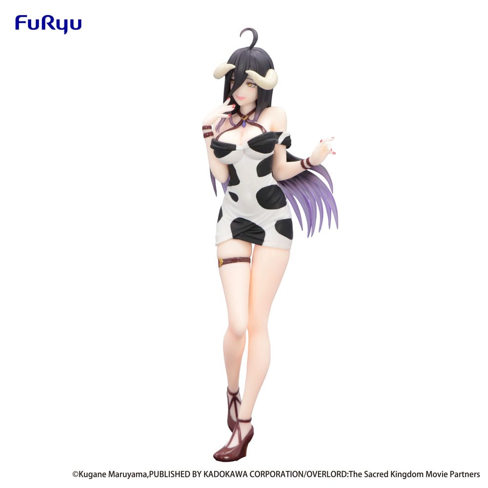 Overlord Trio-Try-iT PVC Statue Albedo Mini Dress Cow Pattern Ver. 21 cm