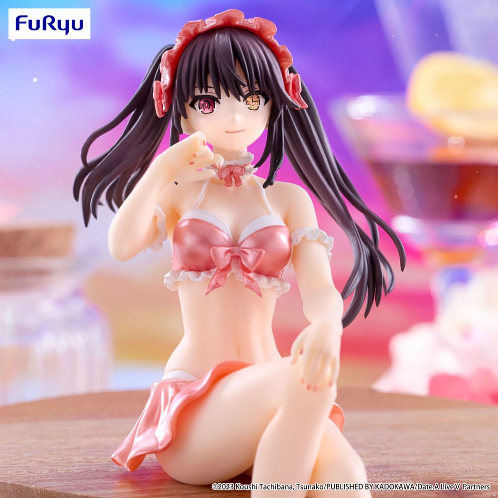 Date A Live V Noodle Stopper PVC Statue Kurumi Tokisaki Swimsuit Pastel Red Color Ver. 15 cm