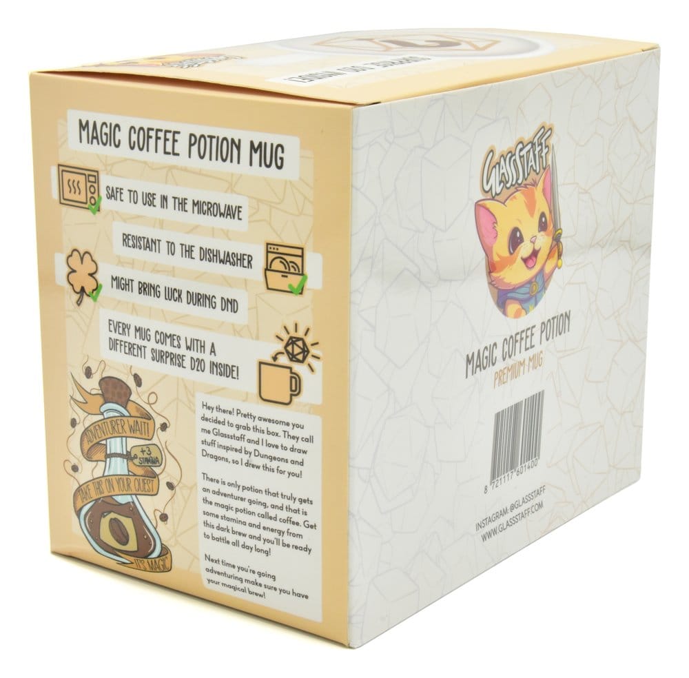 Glassstaff Gift Set Mug & Dice D20 Coffee Potion