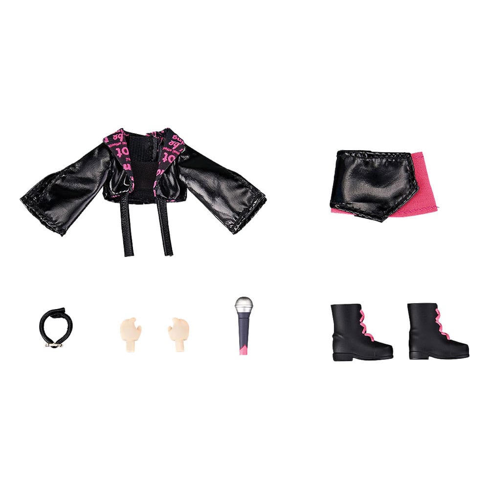 Accessori originali per personaggi di bambole Nendoroid, set di abiti: abito da idolo - ragazza (rosso rosa)