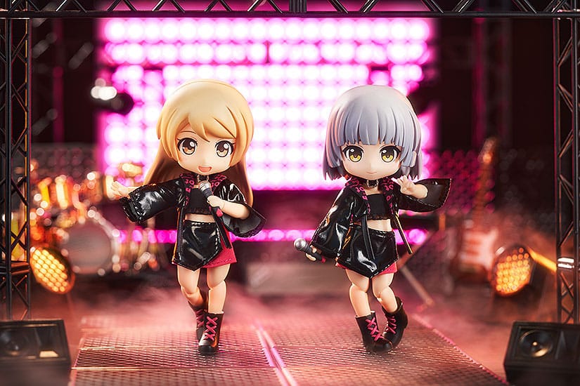 Accessori originali per personaggi di bambole Nendoroid, set di abiti: abito da idolo - ragazza (rosso rosa)