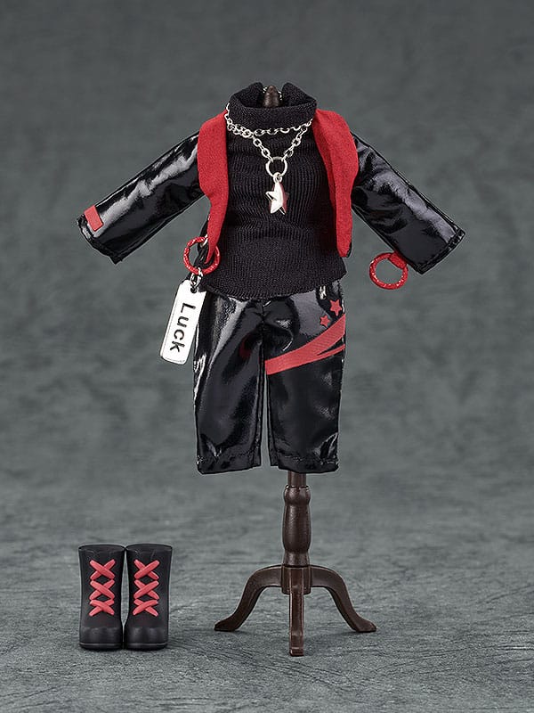 Accessori originali per personaggi di bambole Nendoroid, set di abiti: abito da idolo - ragazzo (rosso intenso)