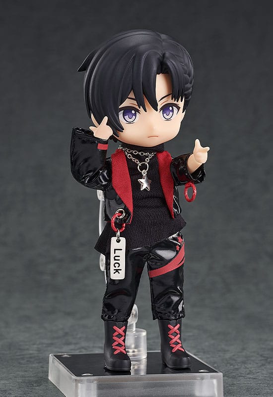 Accessori originali per personaggi di bambole Nendoroid, set di abiti: abito da idolo - ragazzo (rosso intenso)