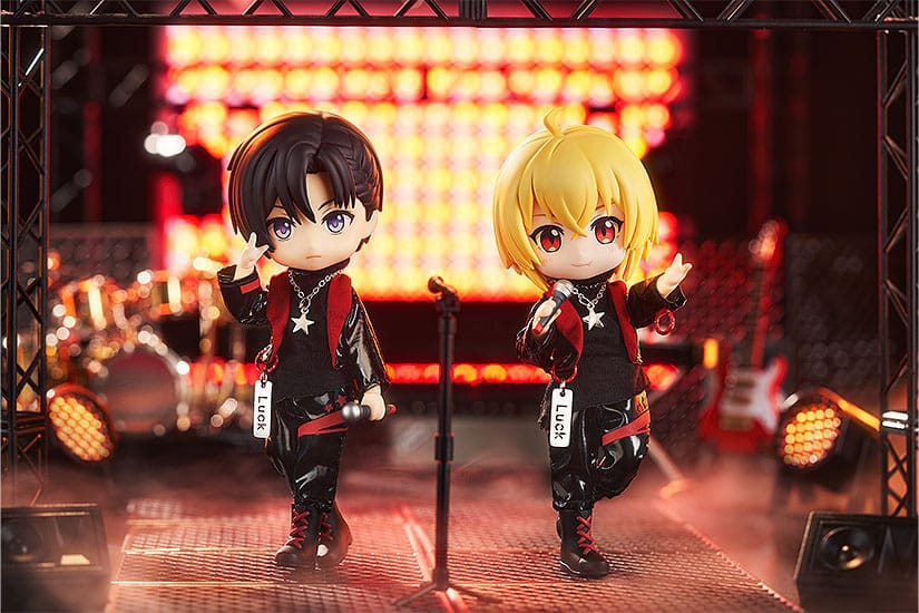 Accessori originali per personaggi di bambole Nendoroid, set di abiti: abito da idolo - ragazzo (rosso intenso)