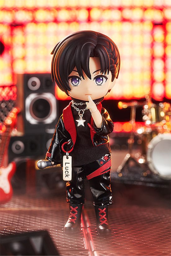 Accessori originali per personaggi di bambole Nendoroid, set di abiti: abito da idolo - ragazzo (rosso intenso)