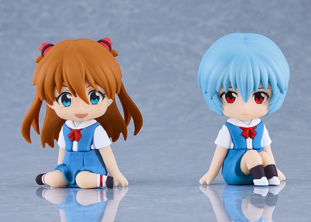 Rebuild of Evangelion Rubber Mascot Nendroid Plus Mini Figure Rei Ayanami 8 cm