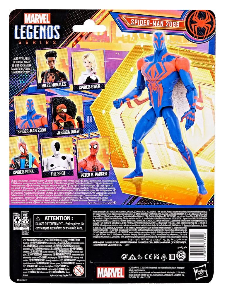 Spider-Man: Across the Spider-Verse Marvel Legends Action Figure Spider-Man 2099 15 cm