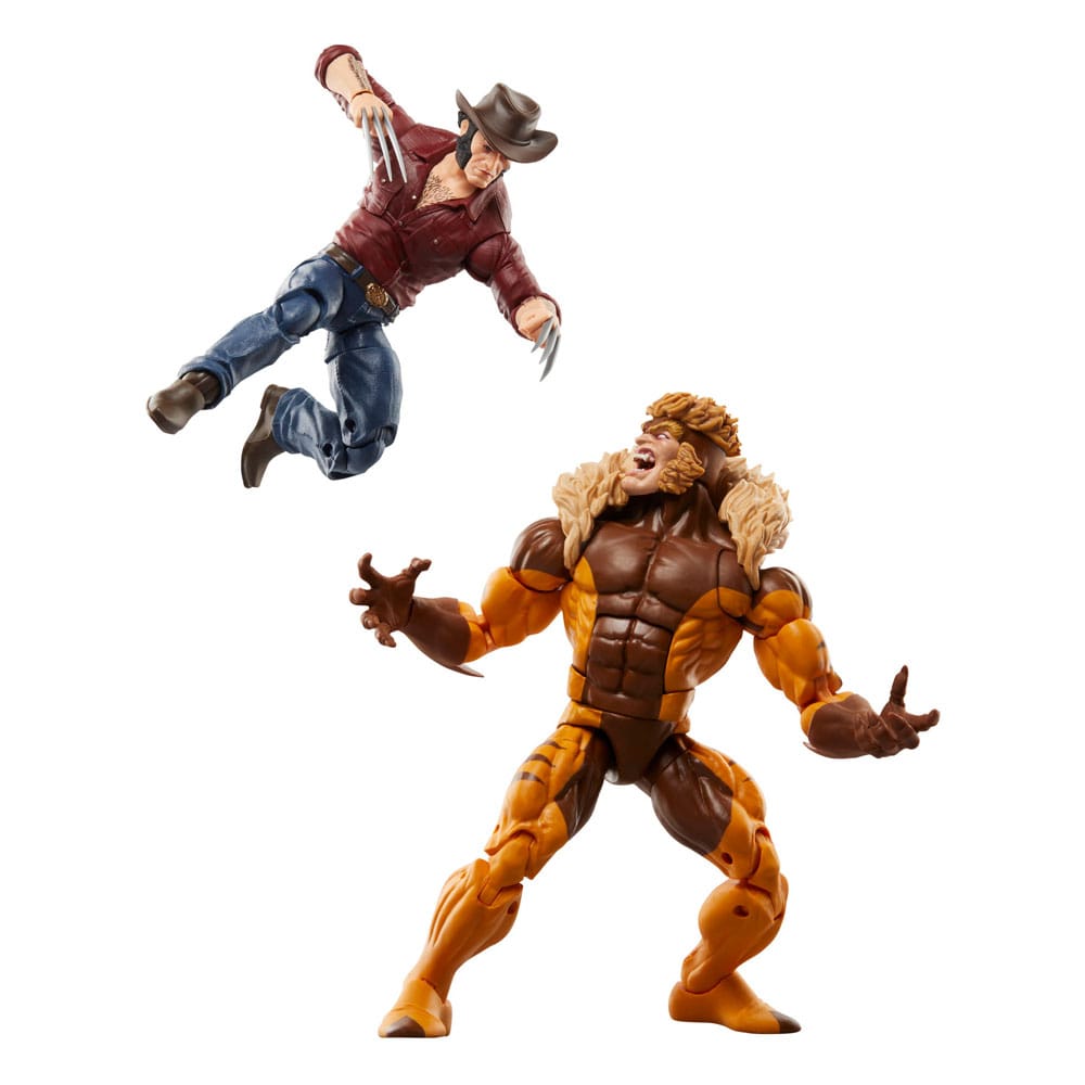 Wolverine 50th Anniversary Marvel Legends Action Figure 2-Pack Marvel's Logan & Sabretooth 15 cm