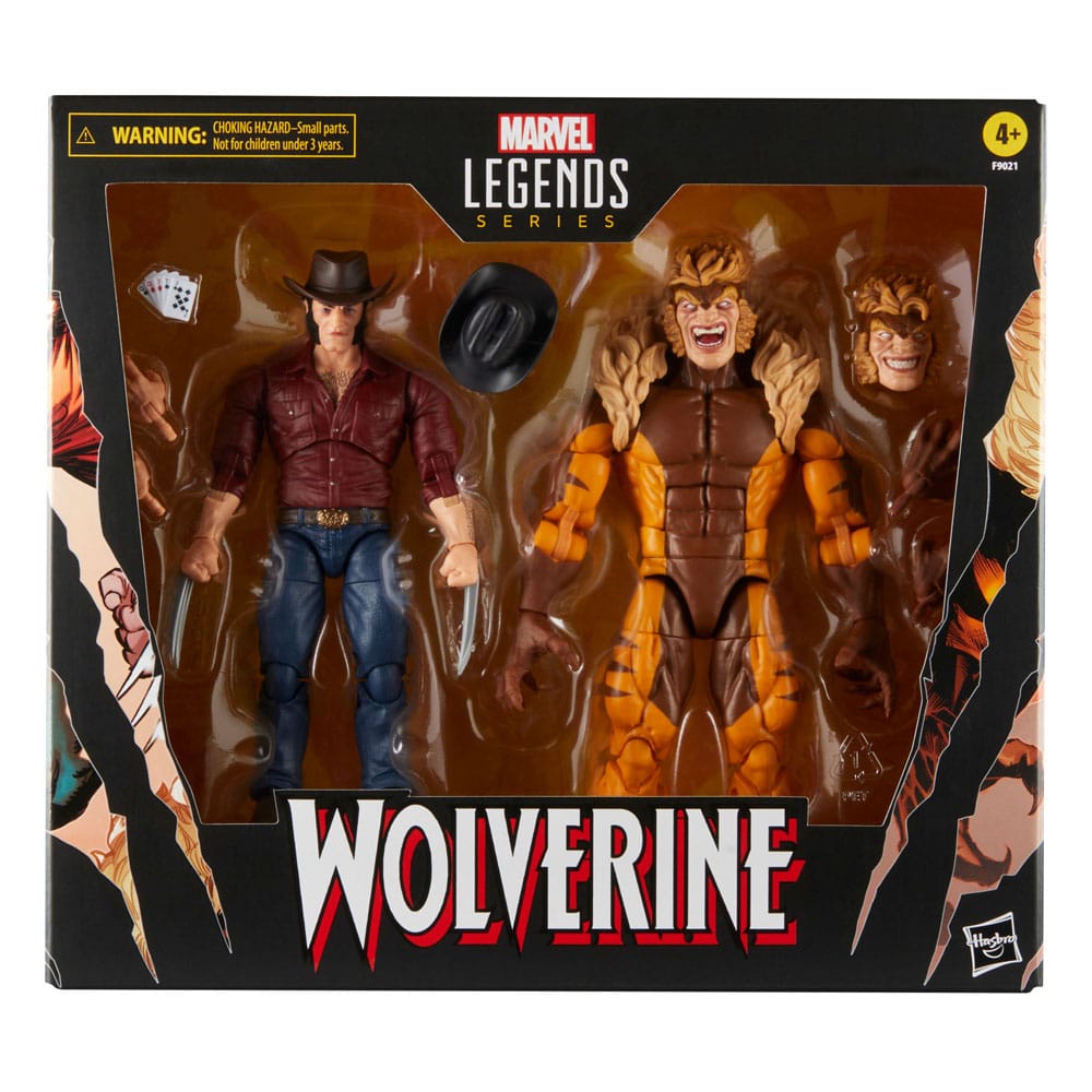 Wolverine 50th Anniversary Marvel Legends Action Figure 2-Pack Marvel's Logan & Sabretooth 15 cm