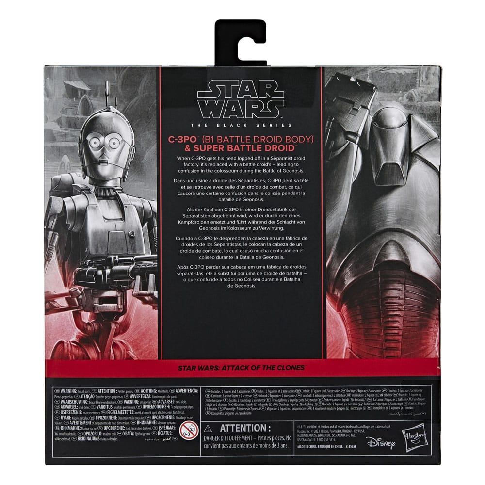 Star Wars Episode II Black Series Action Figure 2-Pack C-3PO (B1 Battle Droid Body) &amp; Super Battle Droid 15 cm
