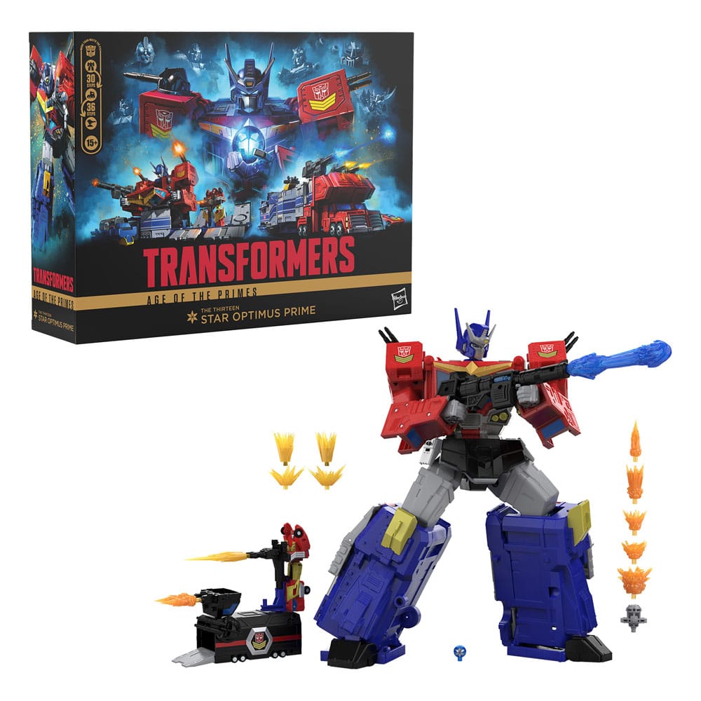 Transformers Age of the Primes Titan Class Action Figure Le tredici stelle Optimus Prime 38 cm