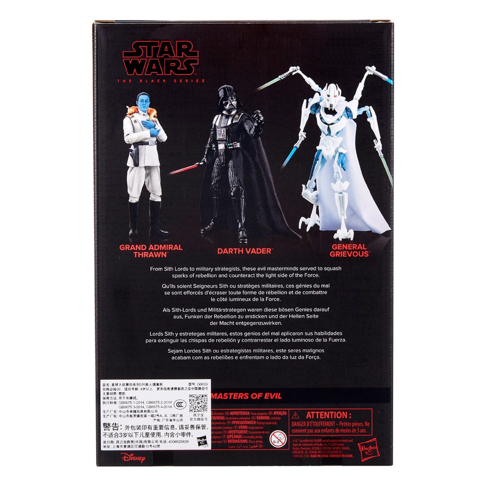 Star Wars Black Series 3-Pack Masters of Evil 15cm Action Figure