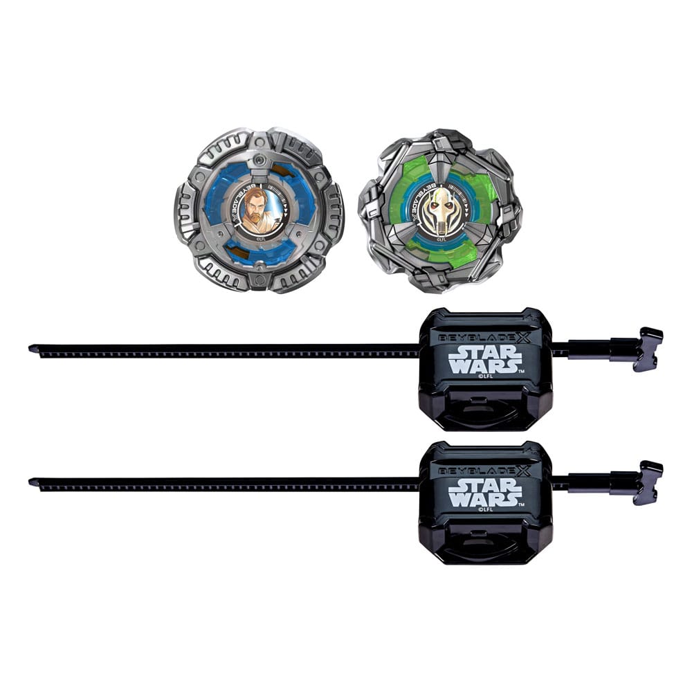 Beyblade X and Star Wars Collab Obi-Wan Kenobi 4-60P vs. General Grievous 3-80HN