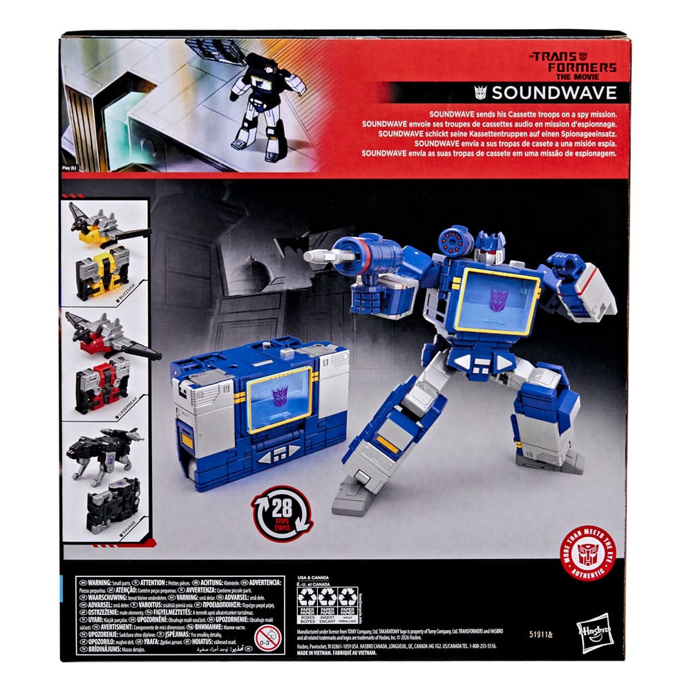 The Transformers: The Movie Studio Series Leader Class Action Figure Soundwave 22 cm