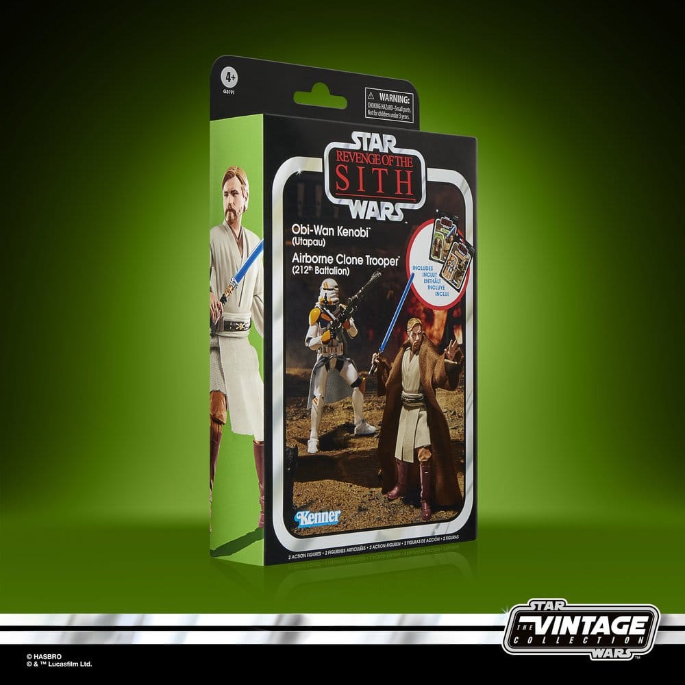 Star Wars Episode III Vintage Collection Action Figure 2-Pack Obi-Wan Kenobi & Airborne Clone Trooper 10 cm