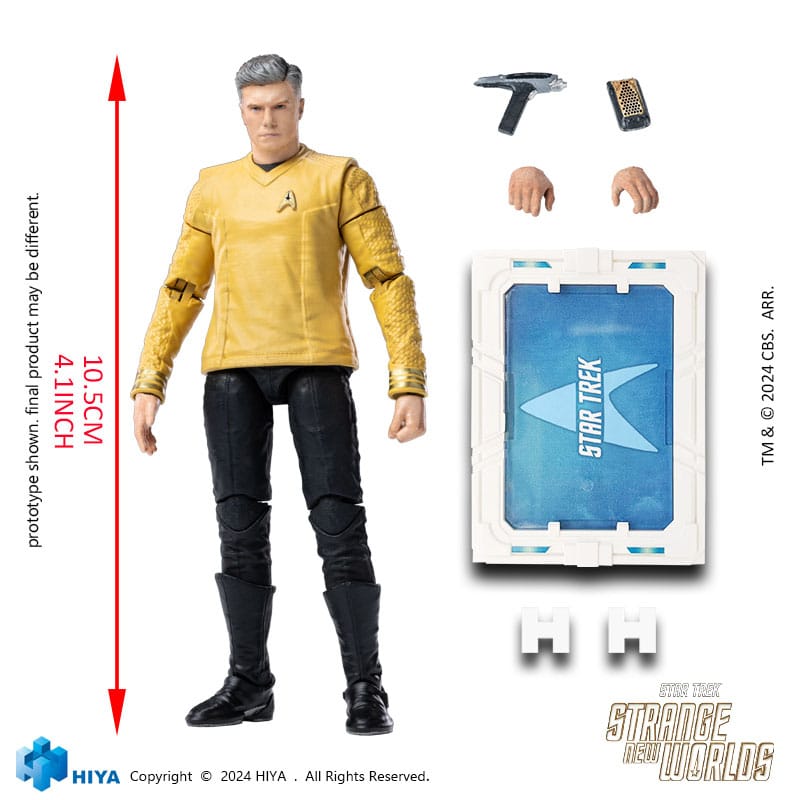 Star Trek Strange New Worlds Exquisite Mini Series Actionfigure 1/18 Pike 11 cm
