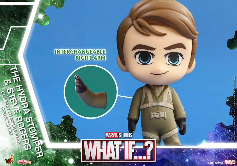 Cosa succede se...? Cosbaby (S) Mini Figure Hydra Stomper e Steve Rogers 10 cm
