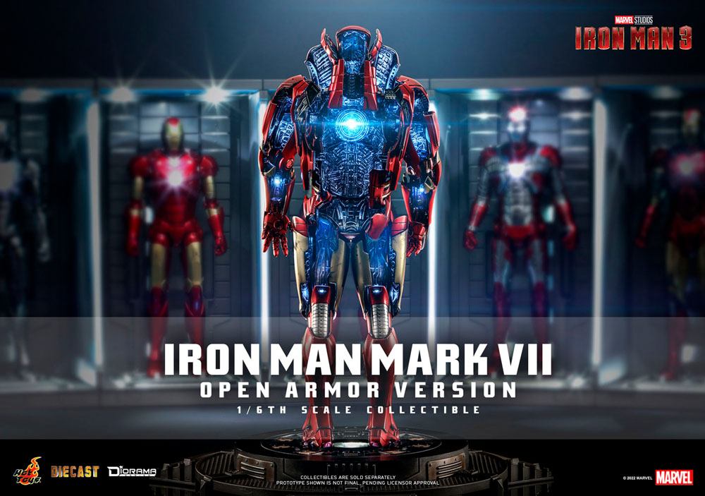 Diorama Iron Man 3 1/6 Iron Man Mark VII (versione armatura aperta) 32 cm