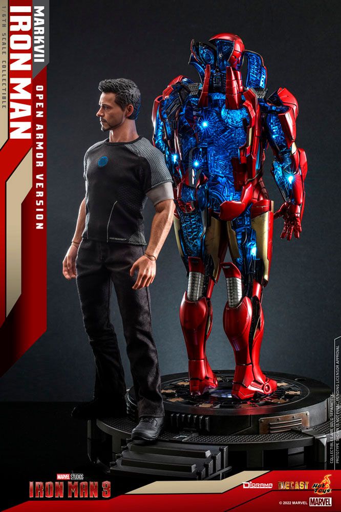Diorama Iron Man 3 1/6 Iron Man Mark VII (versione armatura aperta) 32 cm