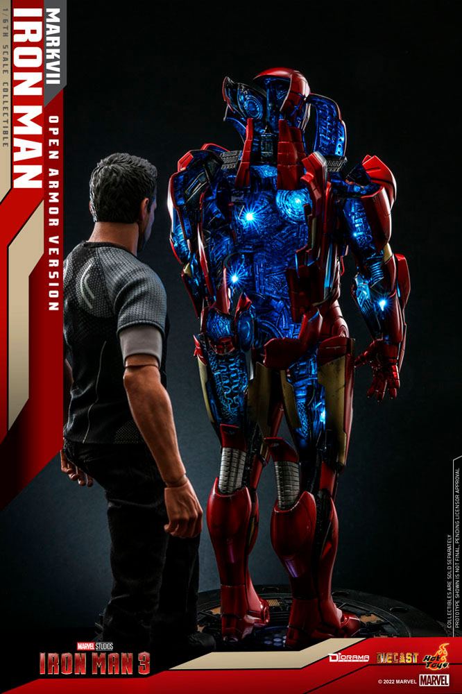 Diorama Iron Man 3 1/6 Iron Man Mark VII (versione armatura aperta) 32 cm