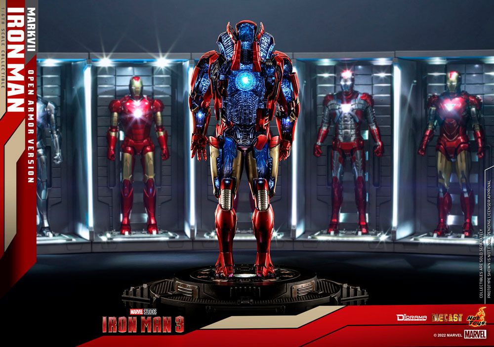 Diorama Iron Man 3 1/6 Iron Man Mark VII (versione armatura aperta) 32 cm