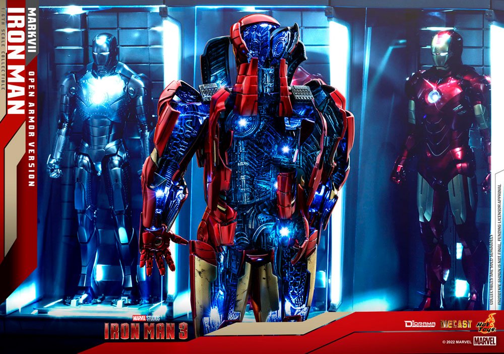 Diorama Iron Man 3 1/6 Iron Man Mark VII (versione armatura aperta) 32 cm