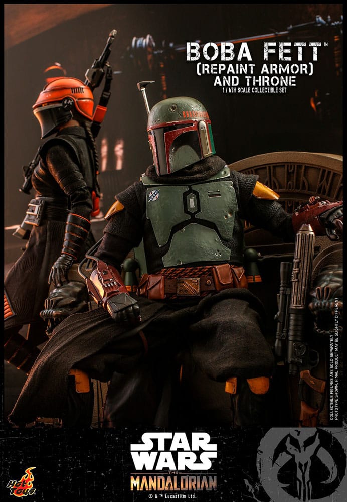 Star Wars: The Mandalorian Action Figure 1/6 Boba Fett Repaint Armor and Throne Edizione Speciale 30 cm