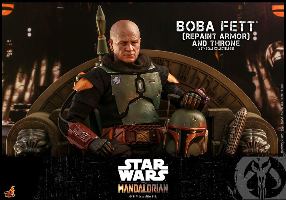Star Wars: The Mandalorian Action Figure 1/6 Boba Fett Repaint Armor and Throne Edizione Speciale 30 cm