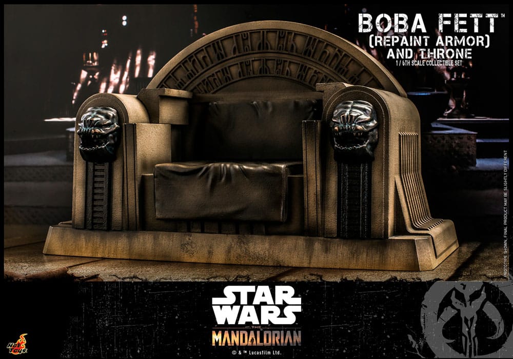 Star Wars: The Mandalorian Action Figure 1/6 Boba Fett Repaint Armor and Throne Edizione Speciale 30 cm