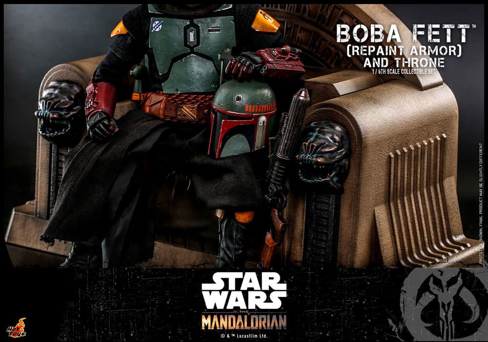 Star Wars: The Mandalorian Action Figure 1/6 Boba Fett Repaint Armor and Throne Edizione Speciale 30 cm