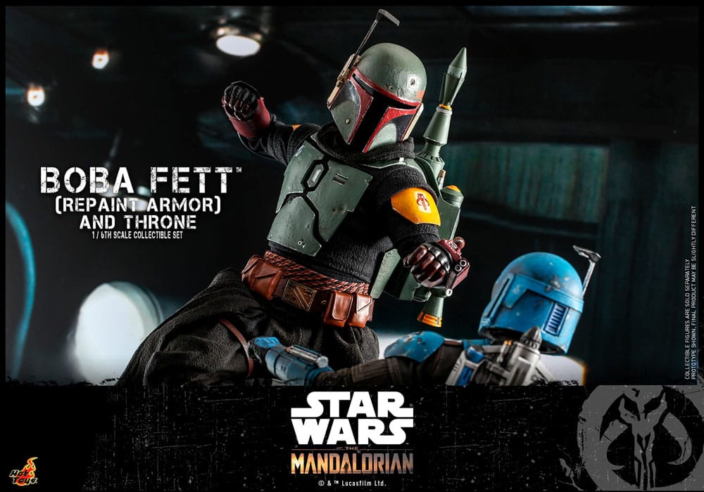 Star Wars: The Mandalorian Action Figure 1/6 Boba Fett Repaint Armor and Throne Edizione Speciale 30 cm